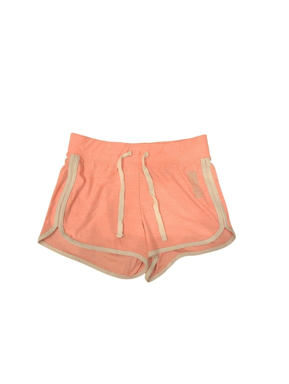 Justice girls shirts peach drawstring size 10